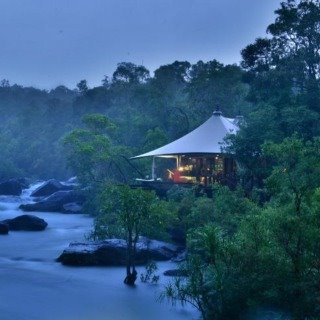 riverside view of the camp