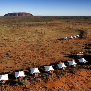 spectacular setting near uluru rock