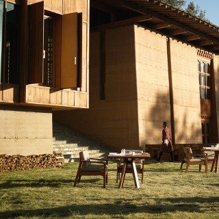 garden dining area of the lodge