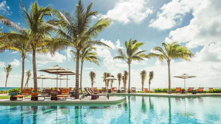 Beach pool area