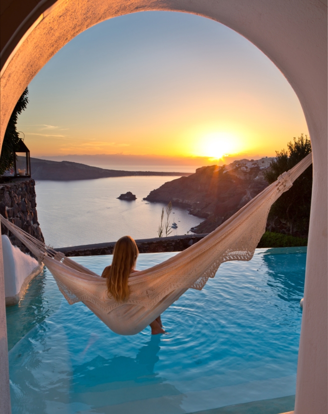 Relax by the private pool
