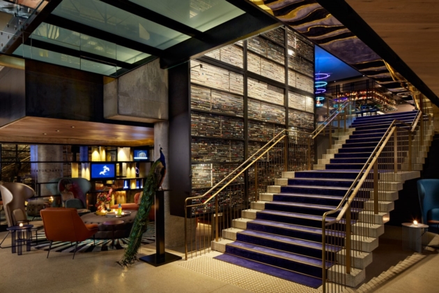 Staircase & Book Wall