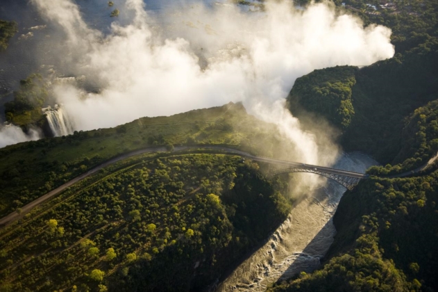 Aerial view of Victoria Falls