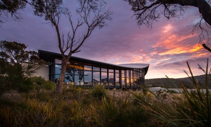 Exterior at sunrise