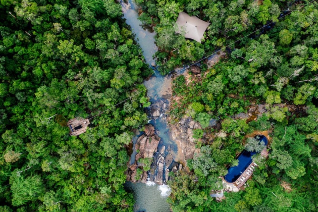 Aerial view of the Zipline